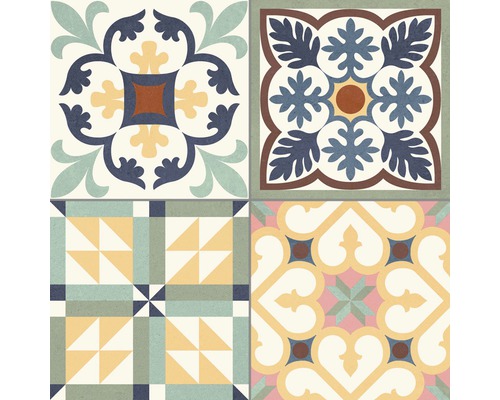 Decoratieve tegels met bloem- en geometrische patronen