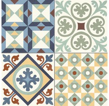 Tegels met geometrische en florale patronen