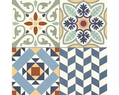 Decoratieve tegels met geometrische en bloemmotieven