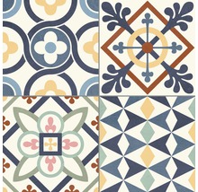 Tegels met diverse geometrische en bloemmotieven