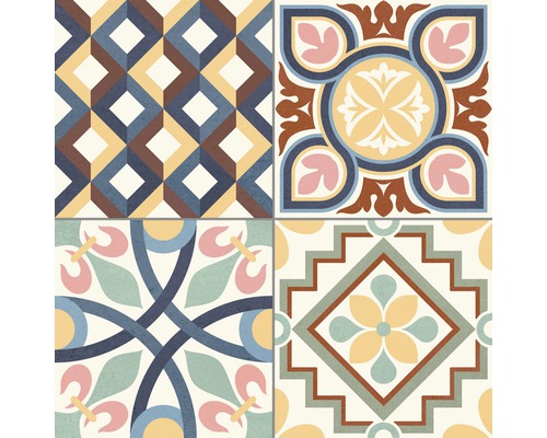 Decoratieve tegels met geometrische en bloemmotieven voor binnen