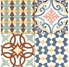 Tegelpatroon met geometrische en florale ontwerpen