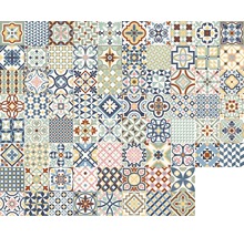Patroon van tegels met geometrische en florale motieven