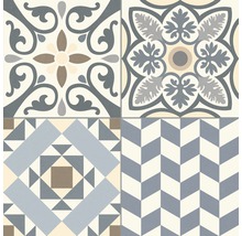 Decoratieve vloertegels met bloem- en geometrische patronen