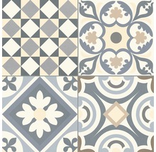 Tegelpatroon met geometrische en florale motieven