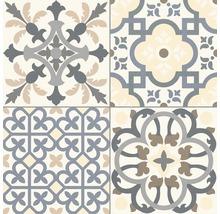Decoratieve tegels met florale en geometrische patronen