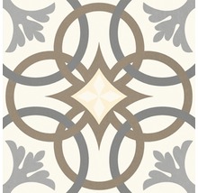 Decoratieve tegel met cirkel- en bloempatroon