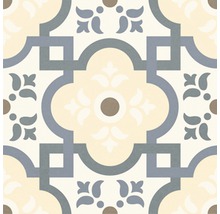 Decoratieve tegel met geometrische en florale elementen