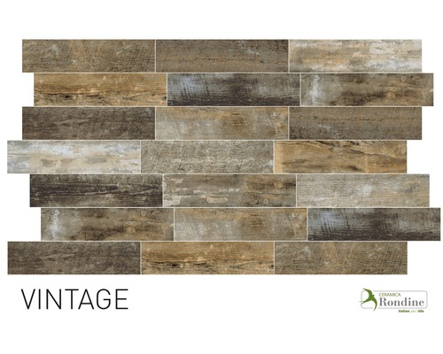 Keramische tegels in houtdesign, vintage stijl