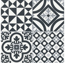 Decoratieve tegels met geometrische en florale patronen