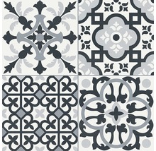 Decoratieve tegel met geometrische en florale patronen