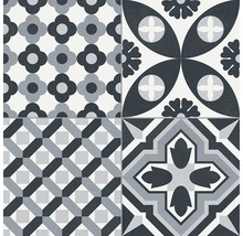 Tegels met verschillende geometrische en bloemmotieven