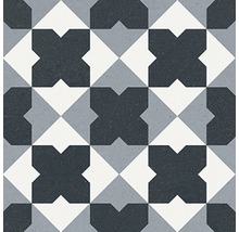 Patroon van vloertegels met geometrisch decor