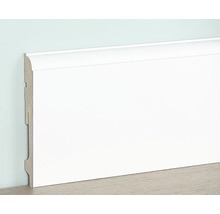 Witte houten plint