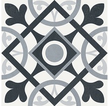 Decoratieve tegel met geometrisch en bloemmotief