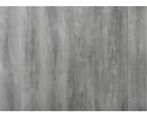 Grijze vinylvloer met houtlook.