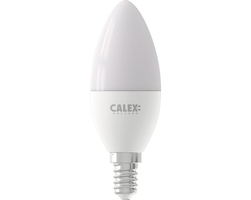 Calex Holland Logo op LED-lamp in kaarsvorm