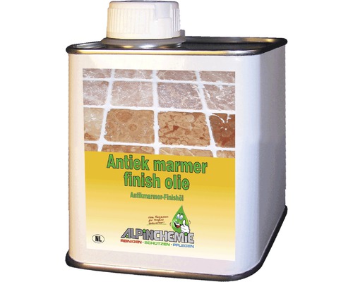 Antiek marmer finish olie in een blik
