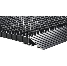 Deurmat met borstelprofiel en aluminium helling