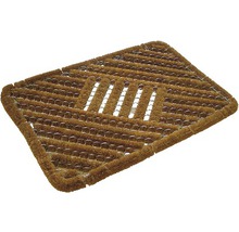 Kokosvezel voetmat met rasterstructuur