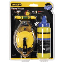Stanley PowerWinder krijtset met 30 meter krijtlijn, waterpas en krijtfles