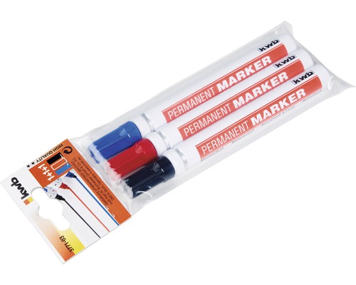 Verpakking met drie permanente markers