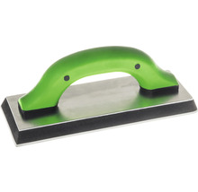 Sponsbord met een groene handgreep voor het voegen
