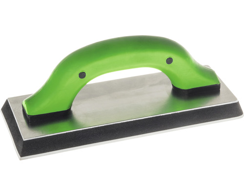 Sponsbord met een groene handgreep voor het voegen