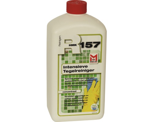 HMK R157 Intensieve tegelreiniger in een witte plastic fles met rode dop