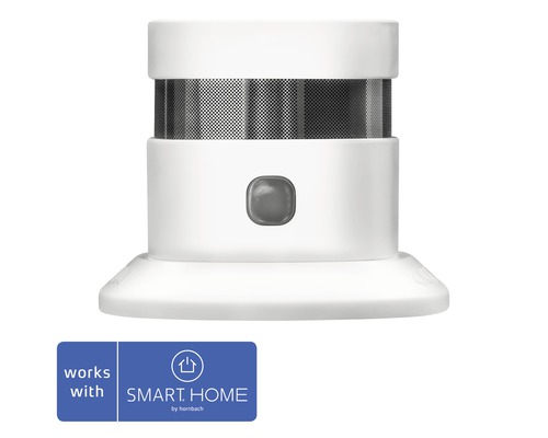 Witte rookmelder met Smart Home logo