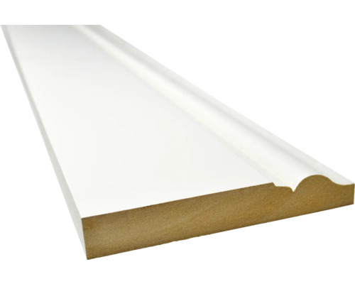 Witte houten plint