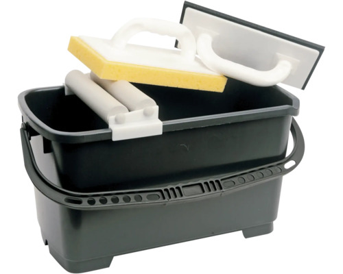 Tegelwas set met emmer, sponsbord en rollen