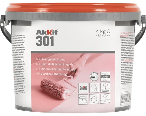 Akkit 301 vloeibare afdichting in een emmer van 4 kilogram