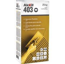 Akkit 403 flexibele tegellijm voor natuursteen in een zak van 25 kilogram