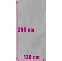Vloertegel met afmetingen 260 cm x 120 cm