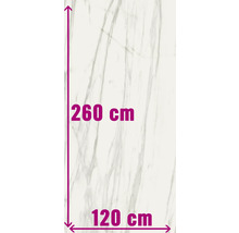 Afmetingen van een wandbekleding: 260 cm hoog en 120 cm breed.