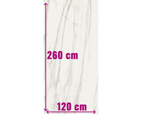 Afmetingen van een wandbekleding: 260 cm hoog en 120 cm breed.