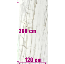 Tegelpatroon met afmetingen van 260 cm bij 120 cm
