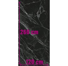 Decoratieve plaat in marmerlook, 260 centimeter hoog en 120 centimeter breed