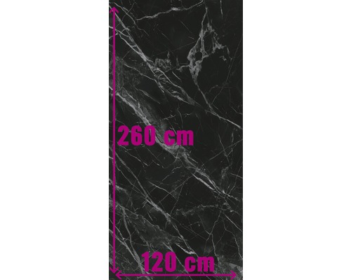 Decoratieve plaat in marmerlook, 260 centimeter hoog en 120 centimeter breed