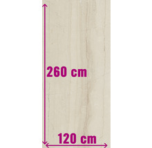 Tegel met afmetingen van 260 cm bij 120 cm
