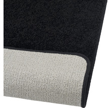 Zwarte badmat met antislip onderkant