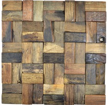 Vierkante wandtegel van hout