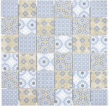 Tegelpatroon met verschillende florale en geometrische motieven