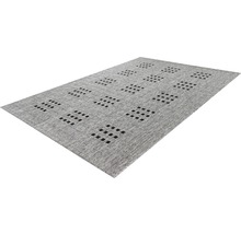 Grijs tapijt met geometrisch patroon voor binnenshuis