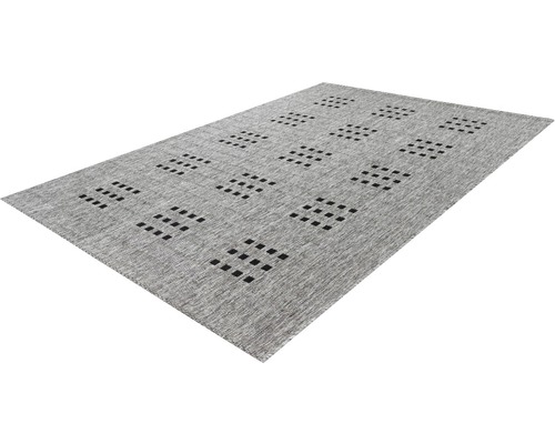 Grijs tapijt met geometrisch patroon voor binnenshuis