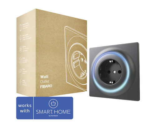 Walli stopcontact met ledring en productverpakking