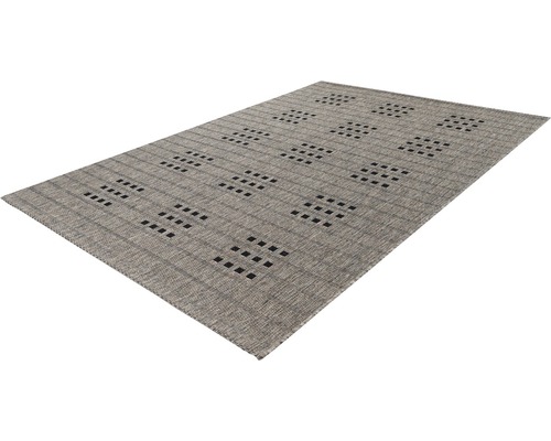Grijs tapijt met geometrisch patroon voor binnenshuis