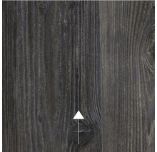 Close-up van donkere vinyl vloerbedekking met houtstructuur