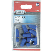 Verpakking met tien blauwe Onnex oordopjes